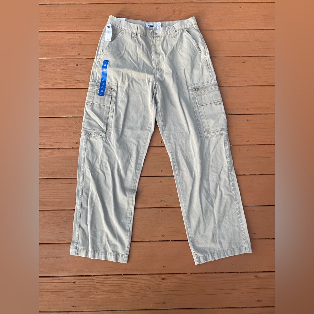 Mens old navy khaki cargo pants size 36 long NWT